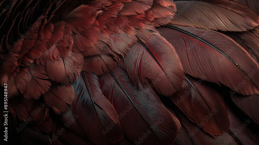 Obraz premium Turkey Feathers Texture, Thanksgiving Holiday Graphic Resource Background