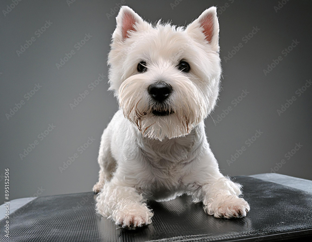Charming Westiepoo Portrait in Professional Studio Setting Charming Westiepoo Portrait in Professional Studio Setting