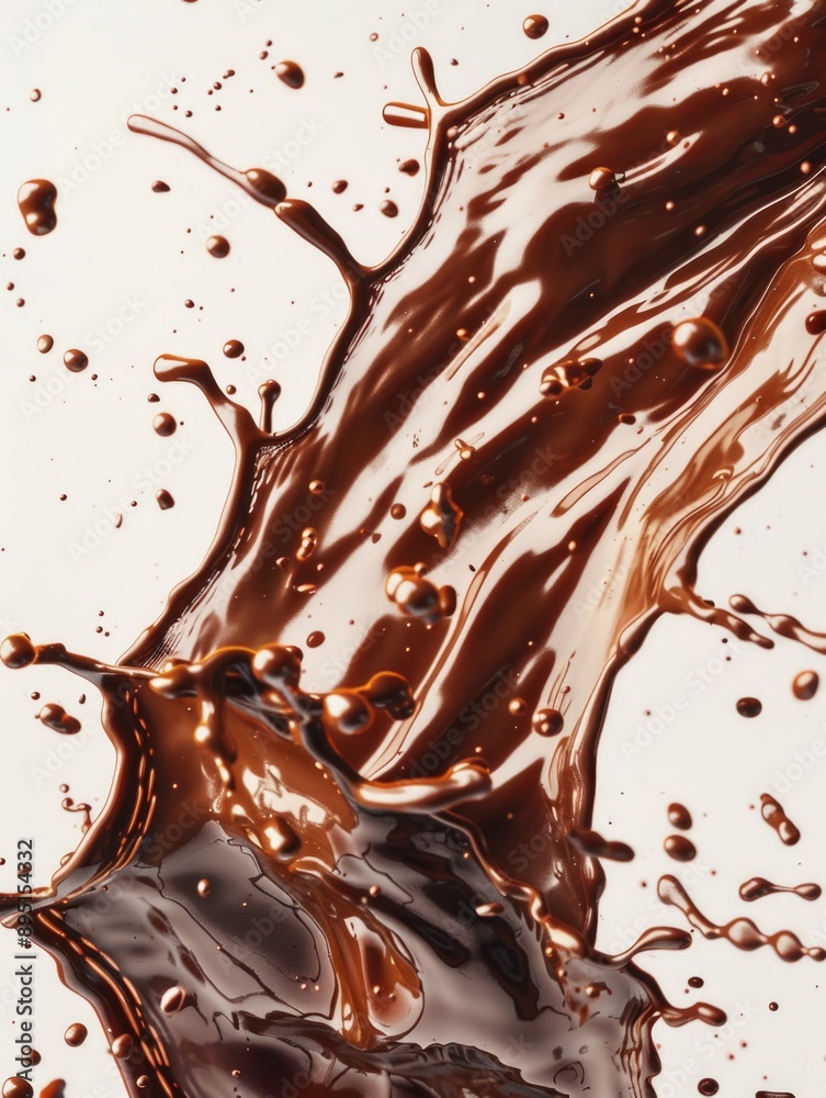 Chocolate splatter on white Chocolate splatter on white