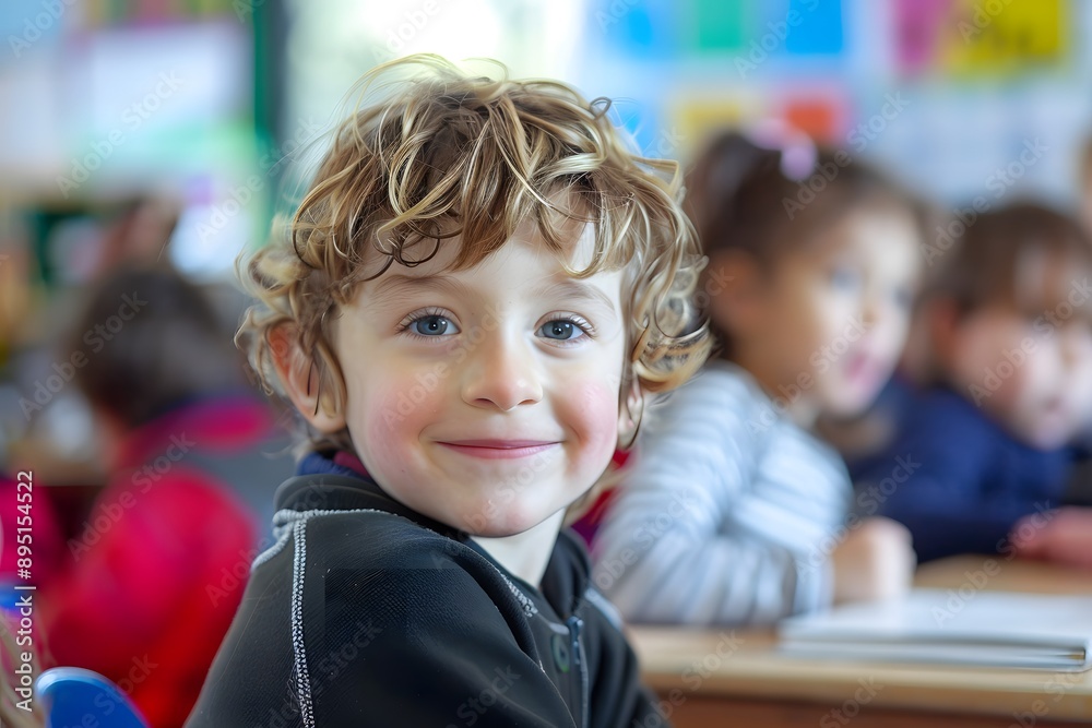 Portrait of a smart smiling boy - a primary school Portrait of a smart smiling boy - a primary school