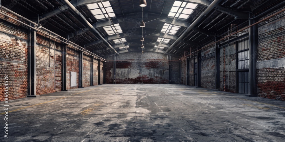 Empty Warehouse with Windows Empty Warehouse with Windows