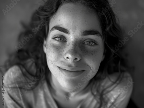 Woman with freckles