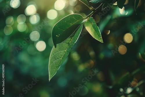 Close up of leaf on tree