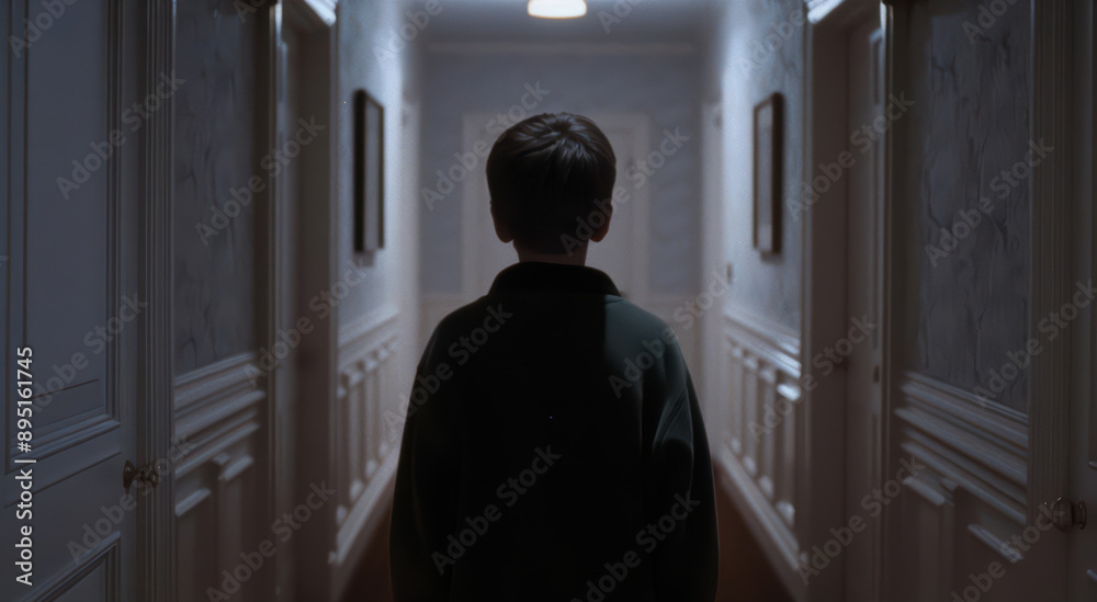 Home Alone is highlighted in an ultramodern, supernatural scene, featuring scenes from the beloved movie with designated copy space