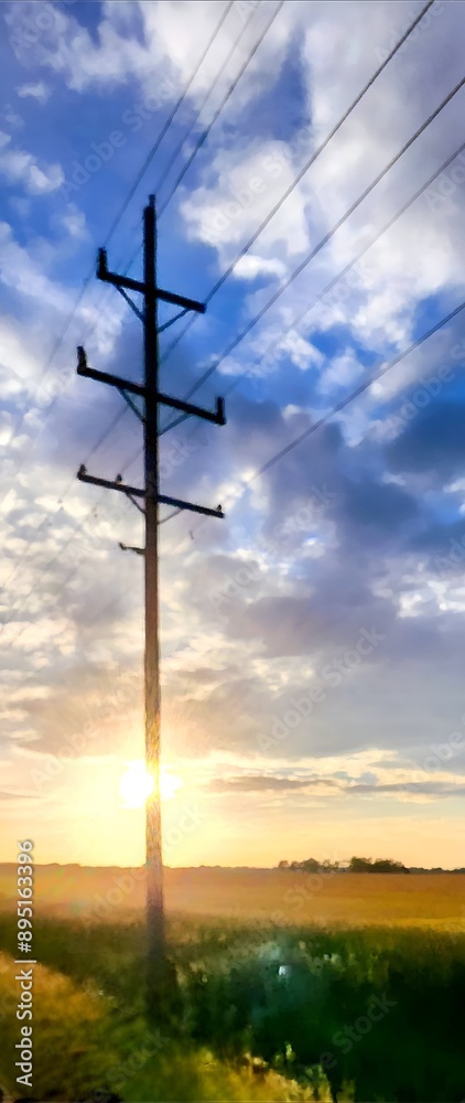 Obraz premium Lineman Pole