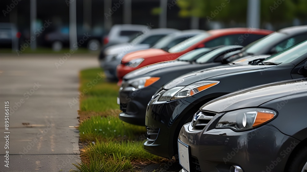 Car dealership advertisements, rental service promotions, insurance company materials,Car Parked at Outdoor Parking Lot Used Car Sale, Rental, and Insurance Background Car dealership advertisements, rental service promotions, insurance company materials,Car Parked at Outdoor Parking Lot Used Car Sale, Rental, and Insurance Background