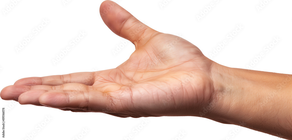 Hand open and ready to help or receive. Gesture isolated on white background with clipping path. Helping hand outstretched for salvation. Hand open and ready to help or receive. Gesture isolated on white background with clipping path. Helping hand outstretched for salvation.