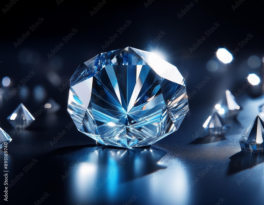 Glittering, faceted crystals with sharp edges and reflective surfaces. Glittering, faceted crystals with sharp edges and reflective surfaces.