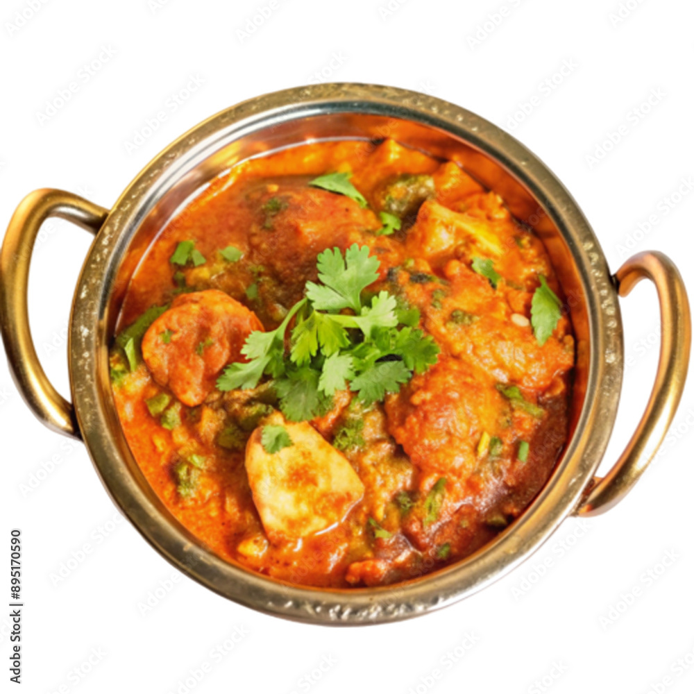 Bowl of shrimps with sauce and parsley on transparent background Bowl of shrimps with sauce and parsley on transparent background