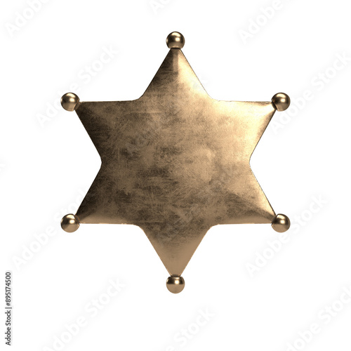 sheriff brass metal star photo