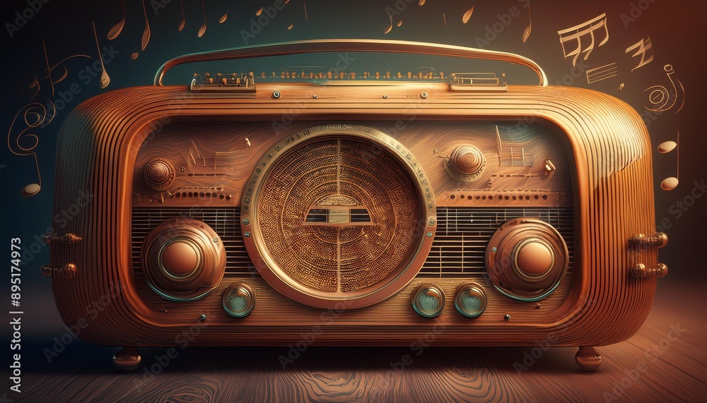 Fototapeta premium vintage radio