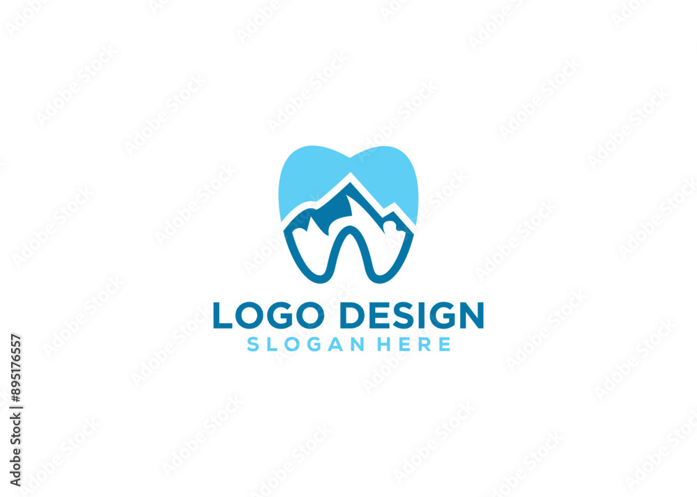 Mountain Hills Dental Logo Design Template Illustrations Mountain Hills Dental Logo Design Template Illustrations