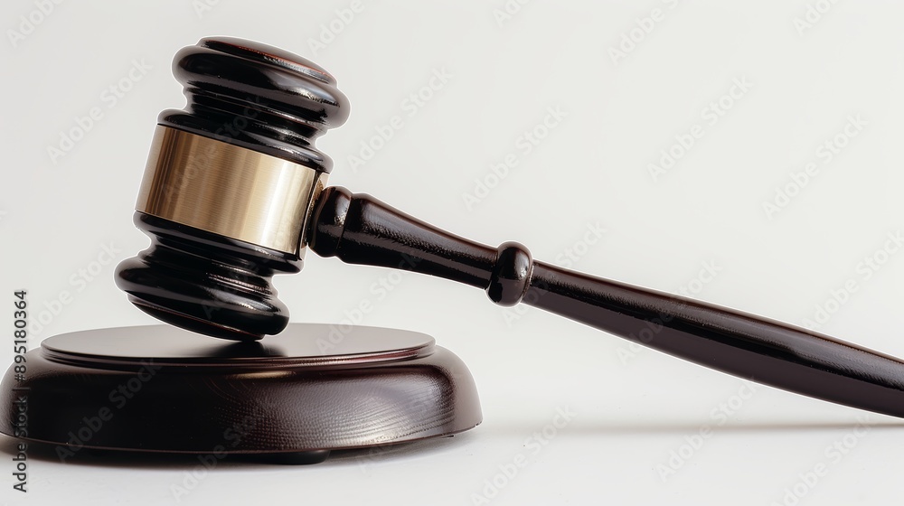 A wooden gavel resting on a sound block, representing justice and the law, perfect for legal and courtroom themes. A wooden gavel resting on a sound block, representing justice and the law, perfect for legal and courtroom themes.