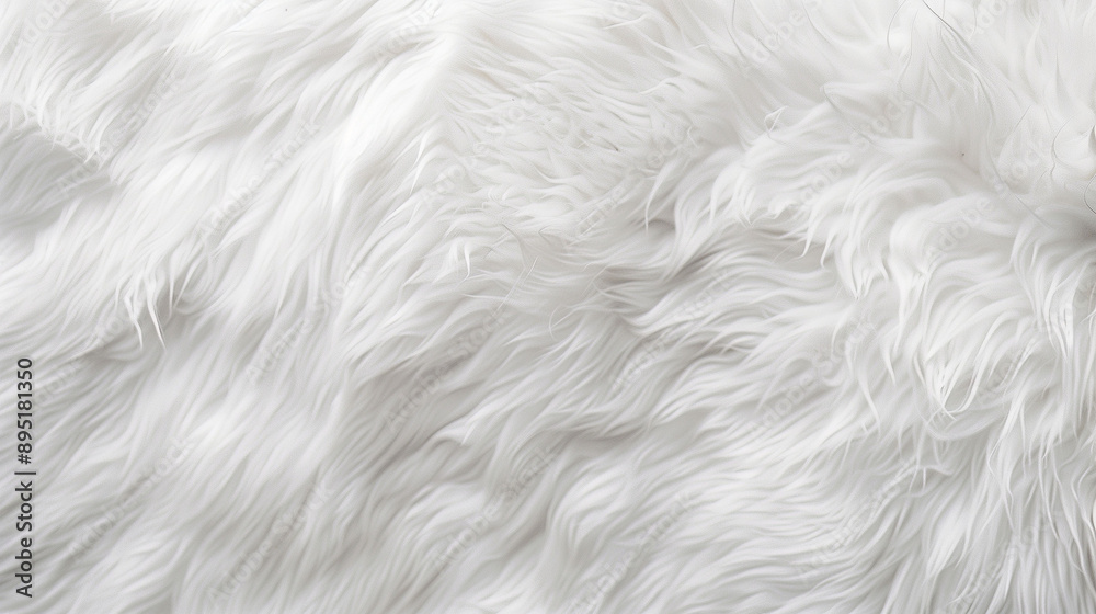 White faux fur fabric texture close-up White faux fur fabric texture close-up