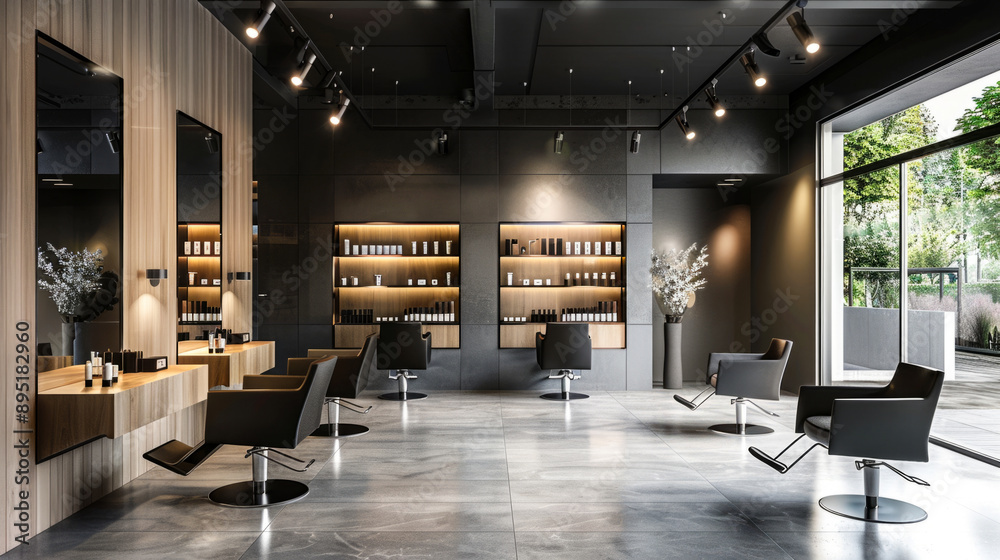 Modern and elegant hair salon interior Modern and elegant hair salon interior