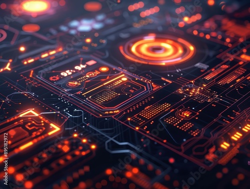 Futuristic artificial intel...