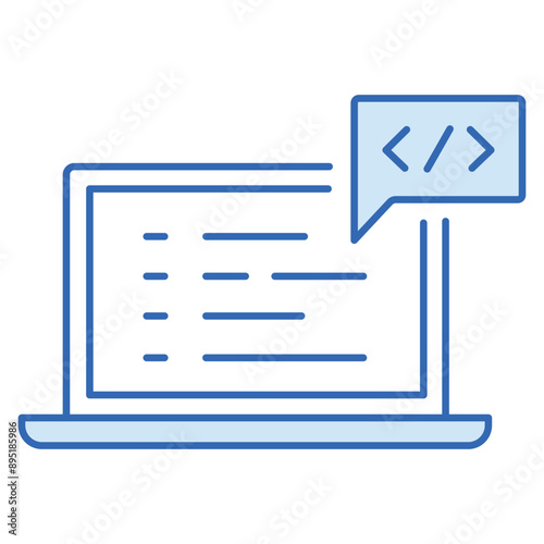 Programming Icon with Editable Stroke for Software Development and Coding