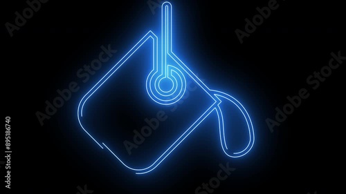 paint bucket icon with glowing neon effect