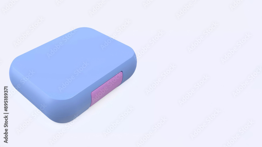 Closeup of small bento lunchbox isolated on copy-space background. Closeup of small bento lunchbox isolated on copy-space background.