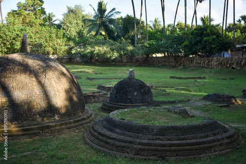 Schilderij op canvas Ruins of Ancient Kadurugoda Viharaya, Kadurugoda, Jaffna, Sri Lanka