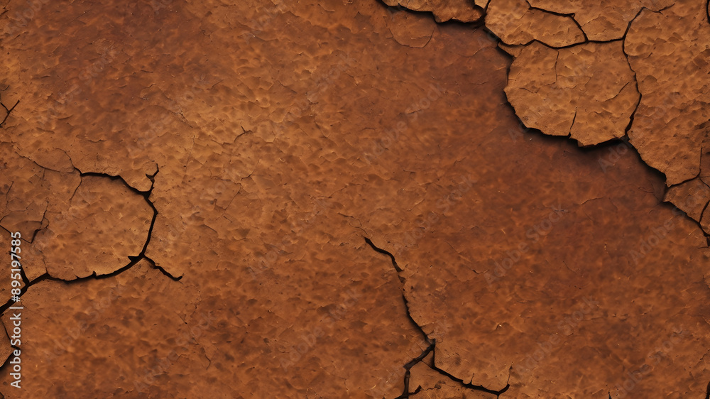 Fototapeta premium Old, weathered leather with cracks. Generative AI