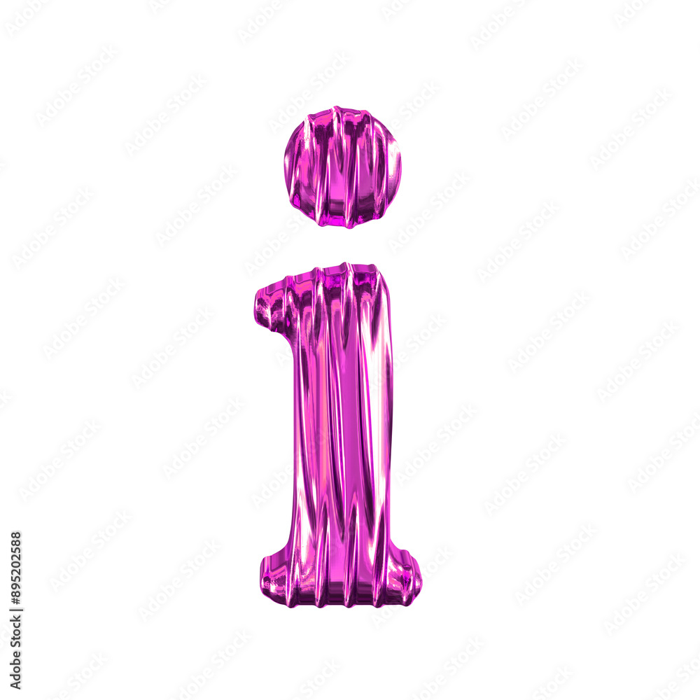 Fluted purple symbol. letter i