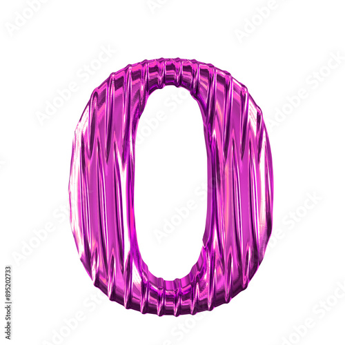 Fluted purple symbol. number 0