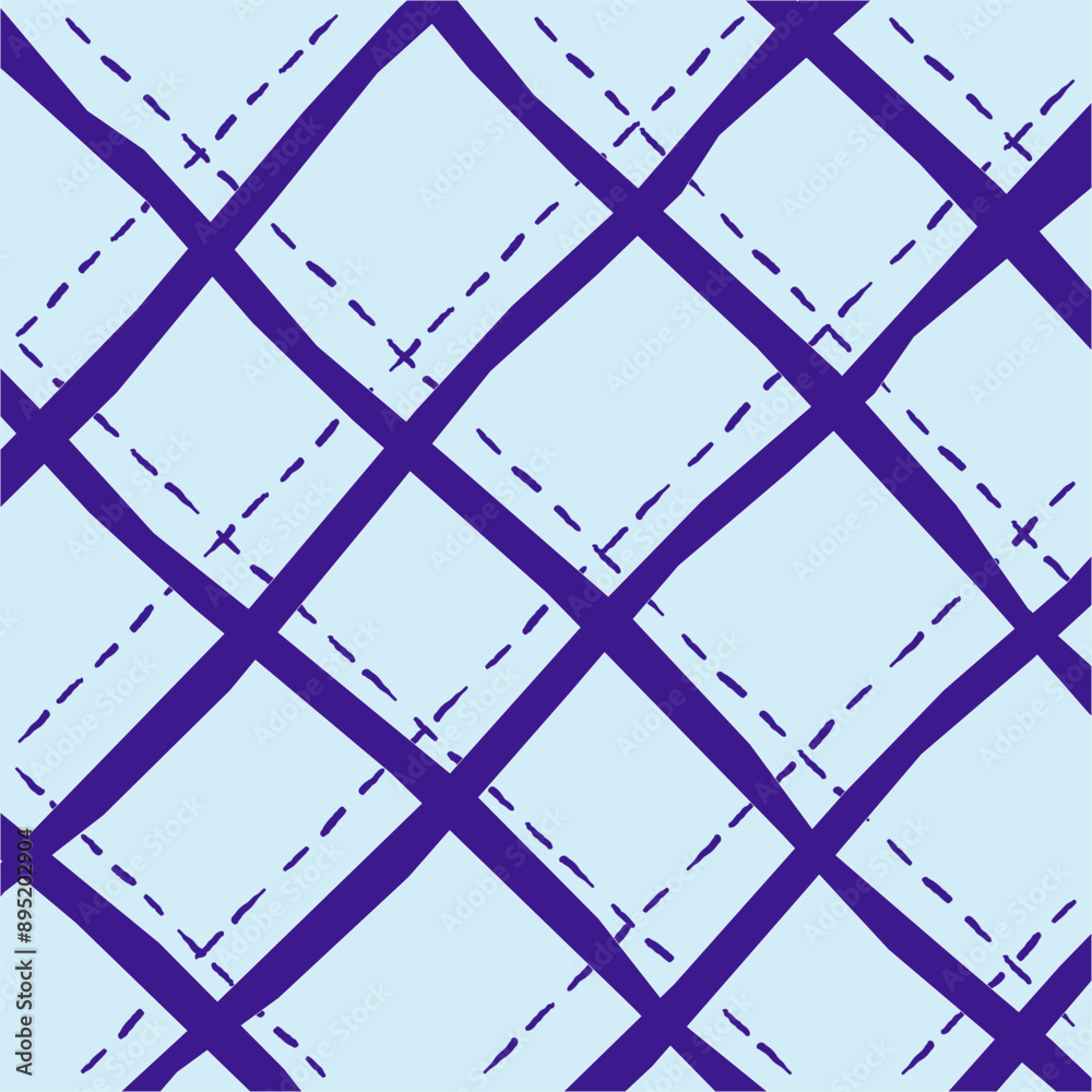 Vector hand drawn cute checkered pattern. Doodle Plaid geometrical dry brush texture. Uneven double crossing lines. Abstract cute delicate pattern ideal for fabric, textile, wallpaper. Vector hand drawn cute checkered pattern. Doodle Plaid geometrical dry brush texture. Uneven double crossing lines. Abstract cute delicate pattern ideal for fabric, textile, wallpaper.