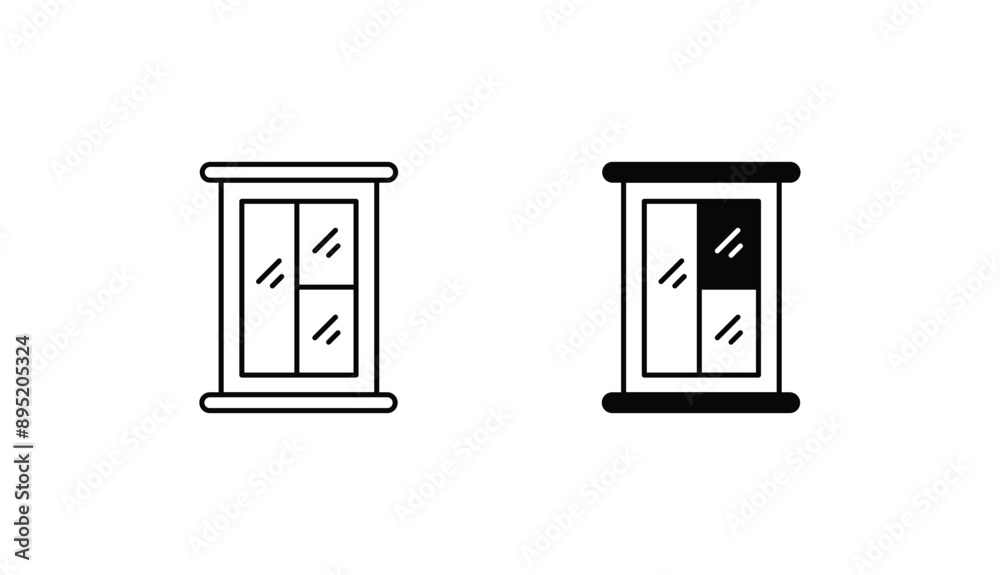 Window icon design with white background stock illustration Window icon design with white background stock illustration