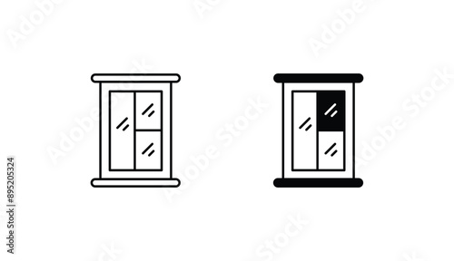 Window icon design with white background stock illustration
