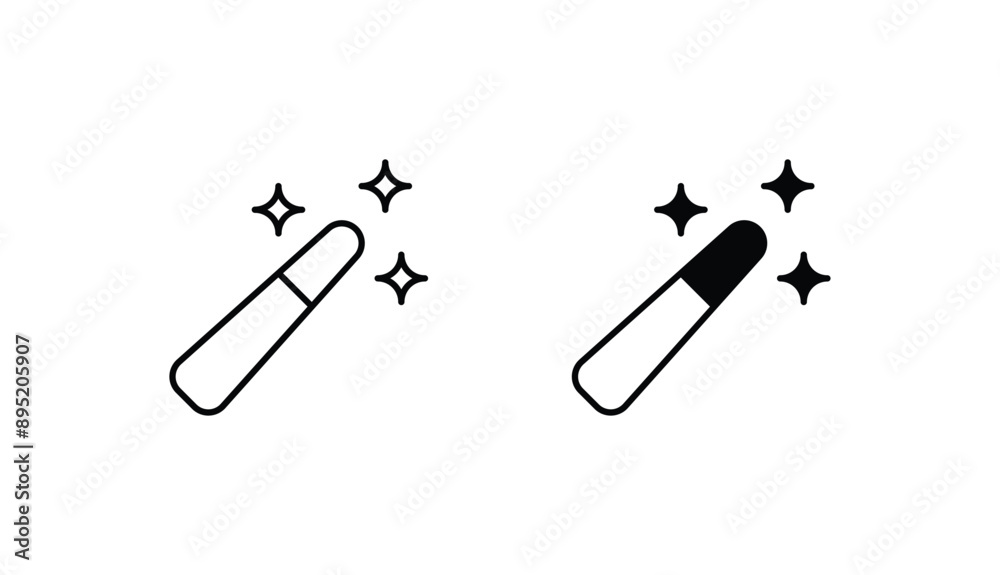 Naklejka premium Magic Wand icon design with white background stock illustration