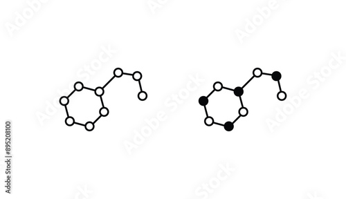 Big Dipper icon design with white background stock illustration