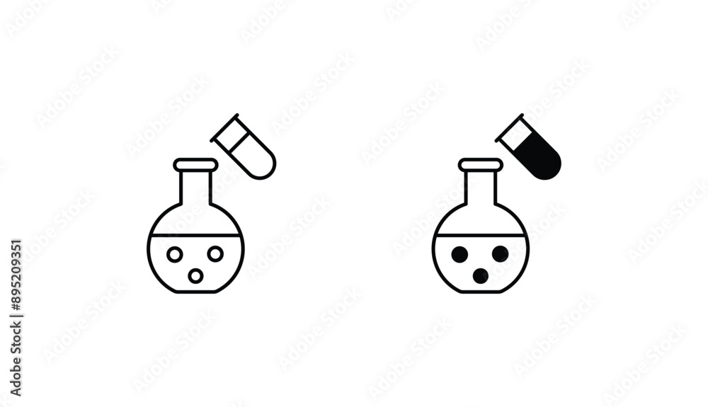 Obraz premium chemical reactions icon design with white background stock illustration