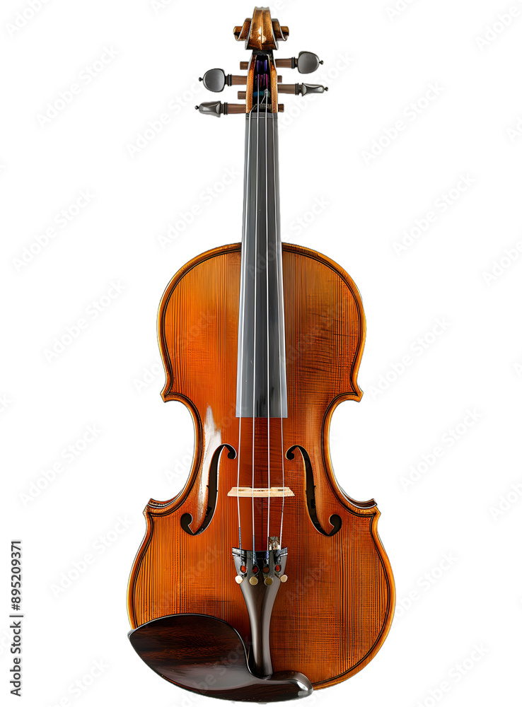 Fototapeta premium [Transparent Background PNG]Antique Violin With Wooden Body And Strings