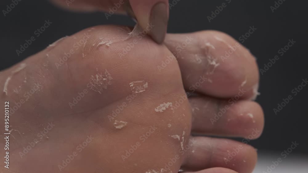 Peeling of the skin of the feet Peeling of the skin of the feet