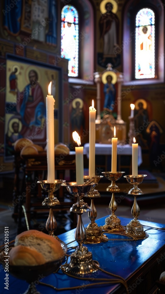 Orthodox Christian New Year's celebration in church, hymns, iconography, New Year's bread, Orthodox traditions, religious ceremony Orthodox Christian New Year's celebration in church, hymns, iconography, New Year's bread, Orthodox traditions, religious ceremony