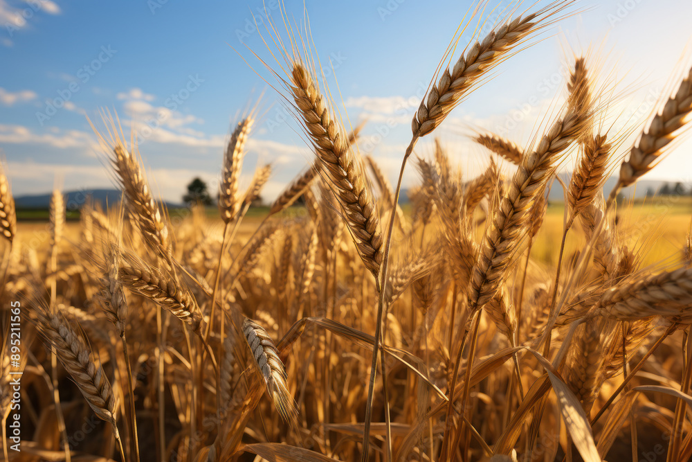 Golden fields of durum wheat, rippling in the wind and ready for harvest, reflecting the essential role of wheat in pasta production. Generative Ai. Golden fields of durum wheat, rippling in the wind and ready for harvest, reflecting the essential role of wheat in pasta production. Generative Ai.