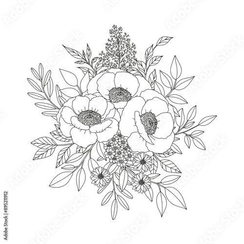 Coloring page for adults and children.