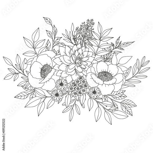 Coloring page for adults and children.