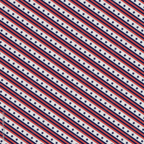 Patriotic Multicolor Stars & Stripes Simple Colorful Modern Line Stripe Star USA Seamless Design Multicolor Striped Lines Old Glory Star Spangled Banner 250