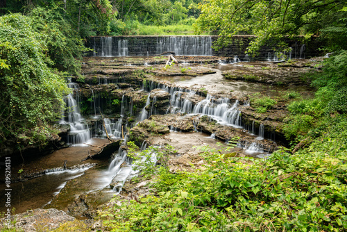 Scenic Waterfalls on Factory Creek in Belvidere, TN at Falls Mill & Museum