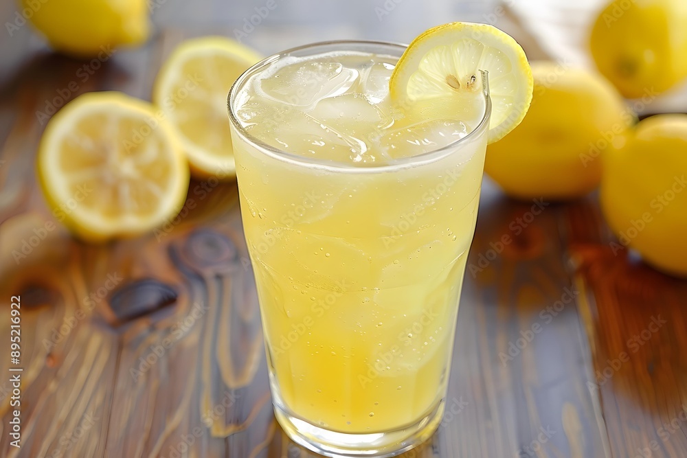 Refreshing Lemon Iced Tea with Lemon Slices Refreshing Lemon Iced Tea with Lemon Slices