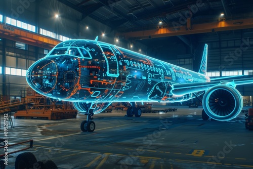 Digital twin tech enhances airbus a320 maintenance with holographic structure modeling photo