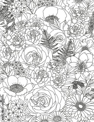 Wallpaper Mural Coloring page for adults and children. Torontodigital.ca