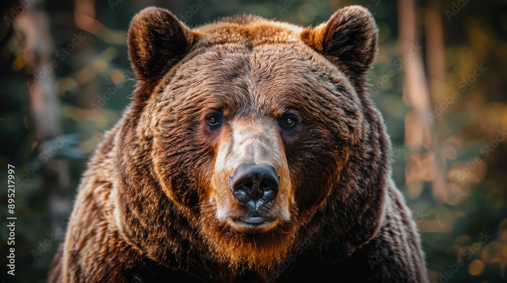 A close-up of a ferocious grizzly bear with a clean background, showcasing its intense gaze and powerful presence. The background is blurred to focus on the bear's detailed features. A close-up of a ferocious grizzly bear with a clean background, showcasing its intense gaze and powerful presence. The background is blurred to focus on the bear's detailed features.