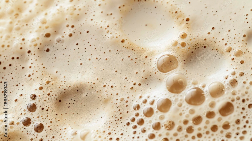 Close Up of Creamy Coffee Foam Bubbles Close Up of Creamy Coffee Foam Bubbles