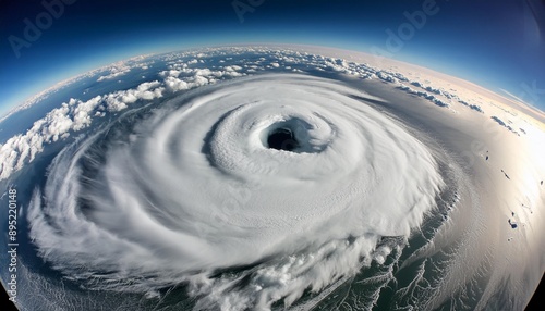 Eye of the typhoon seen in satellite images