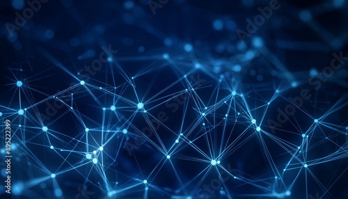 Abstract blue digital background. Big data visualization. Science background. Big data complex with compounds. Lines plexus