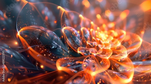 3D abstract background. Ai generation photo