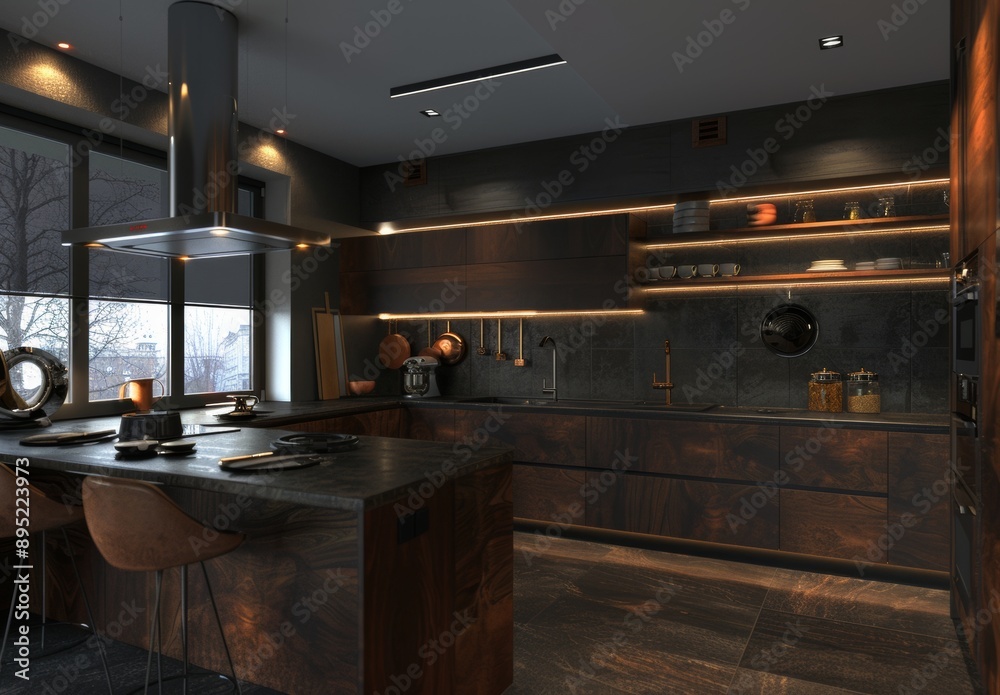 modern kitchen in a house with a beautiful design modern kitchen in a house with a beautiful design